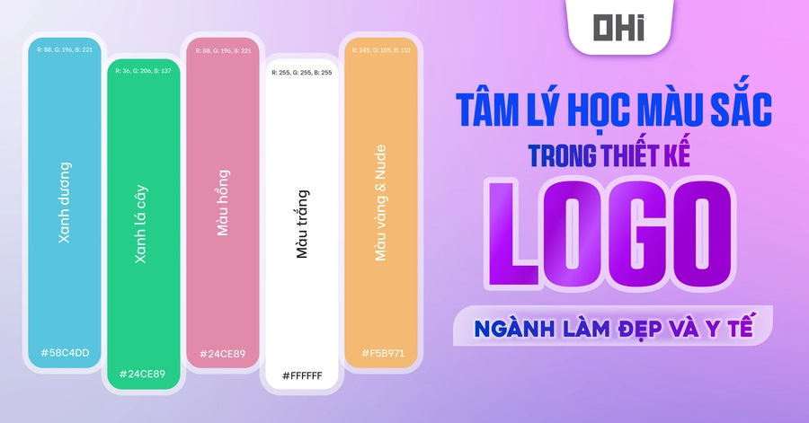 Tâm lý học màu sắc trong thiết kế Logo ngành làm đẹp và y tế